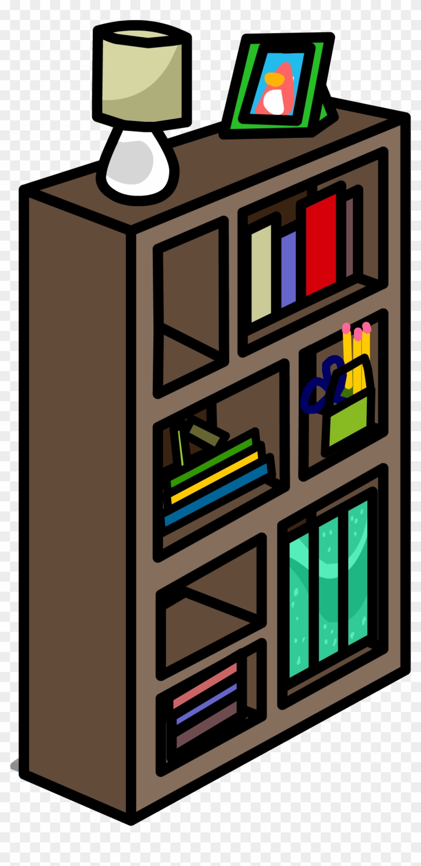 Pin Bookshelf Clip Art - Bookcase #367032
