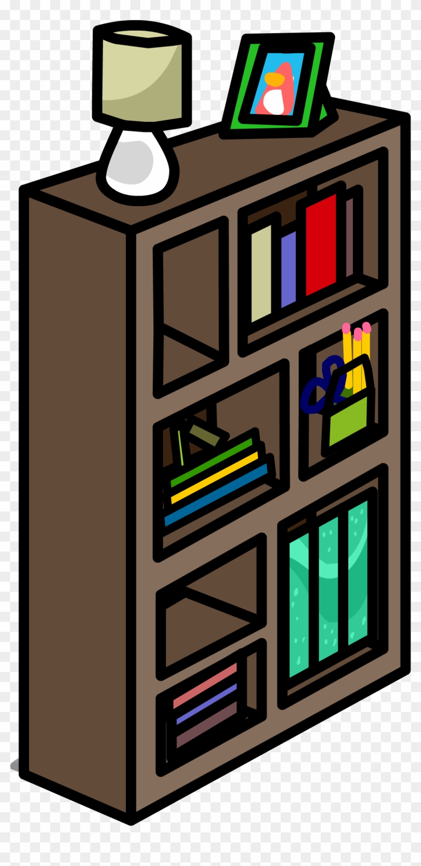 Empty Bookcase Clip Art