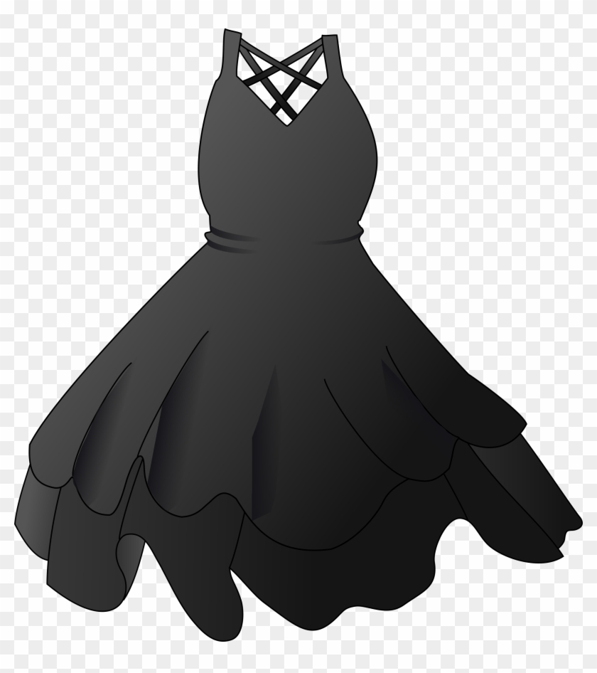 Clipart Wedding Dress Clipart - Black Dress Clip Art #367072