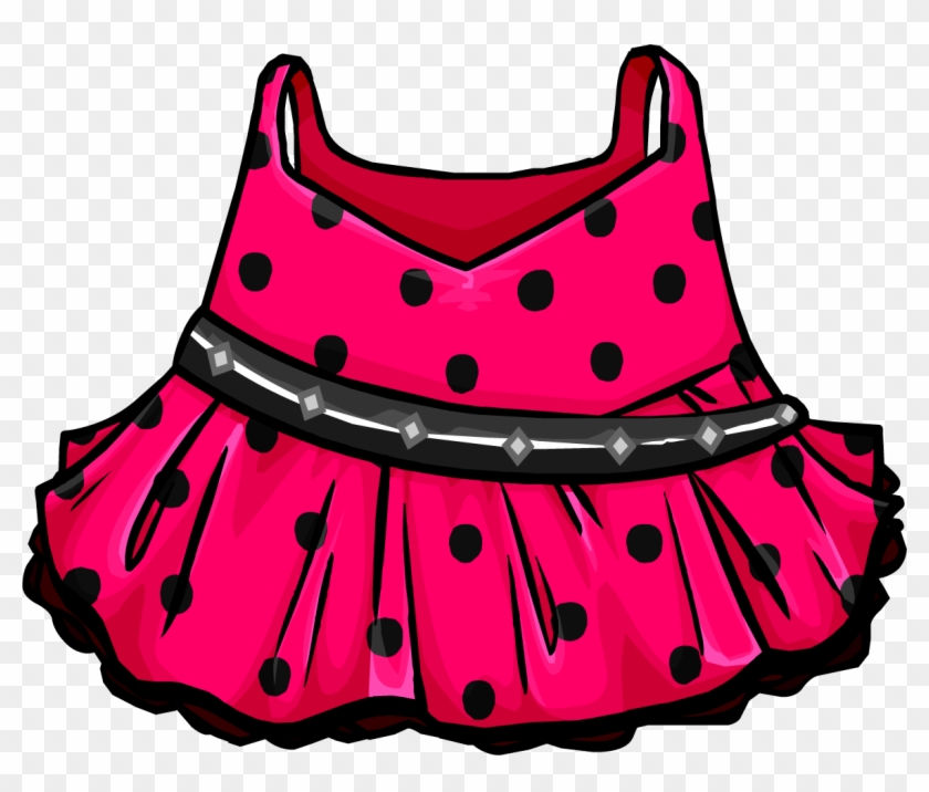 Dress Clipart Pink Polka Dot - Club Penguin #367083