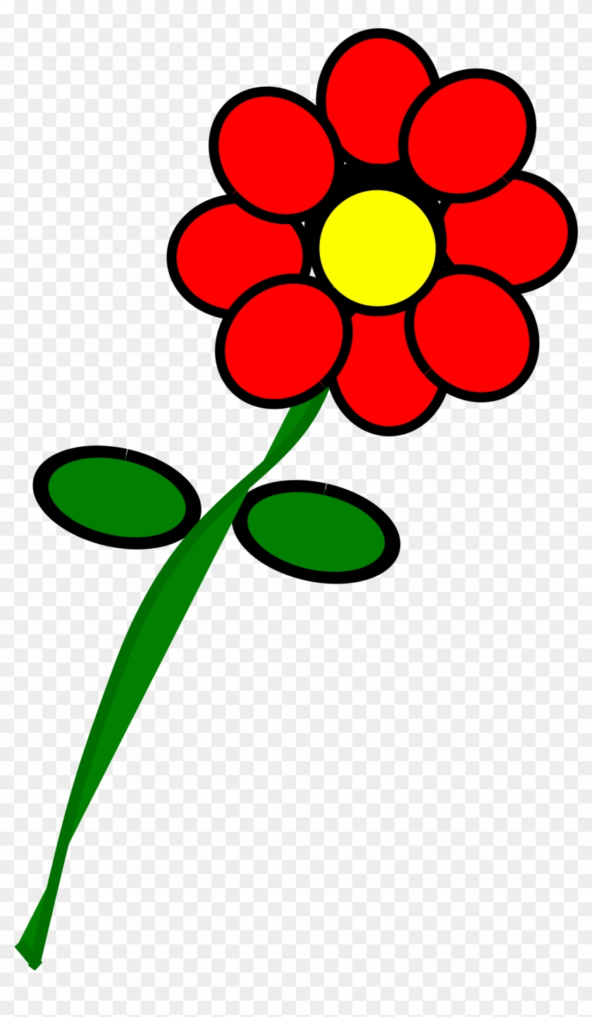 Flower 4 Red - Flower Garden Clipart Colour #367324