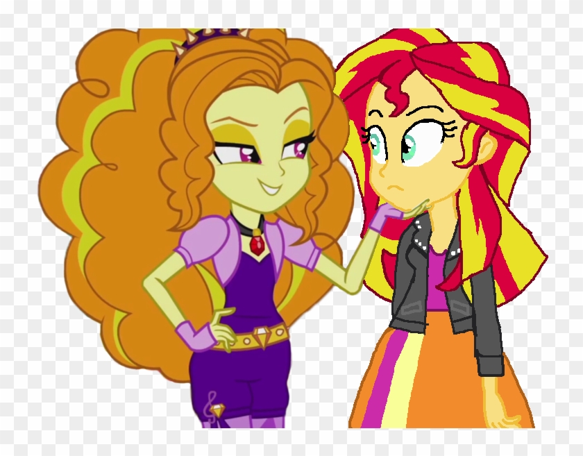 Adagio Dazzle- Kiss Me Sunny By Ktd1993 - Sunset Shimmer And Adagio Dazzle Kiss #367493