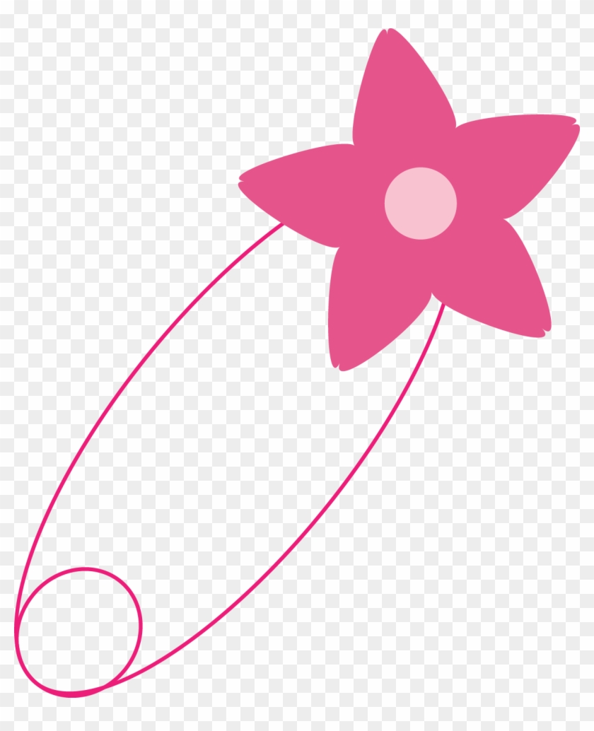 Baby Girl Safety Pin Clip Art - Pink Baby Safety Pin #367497