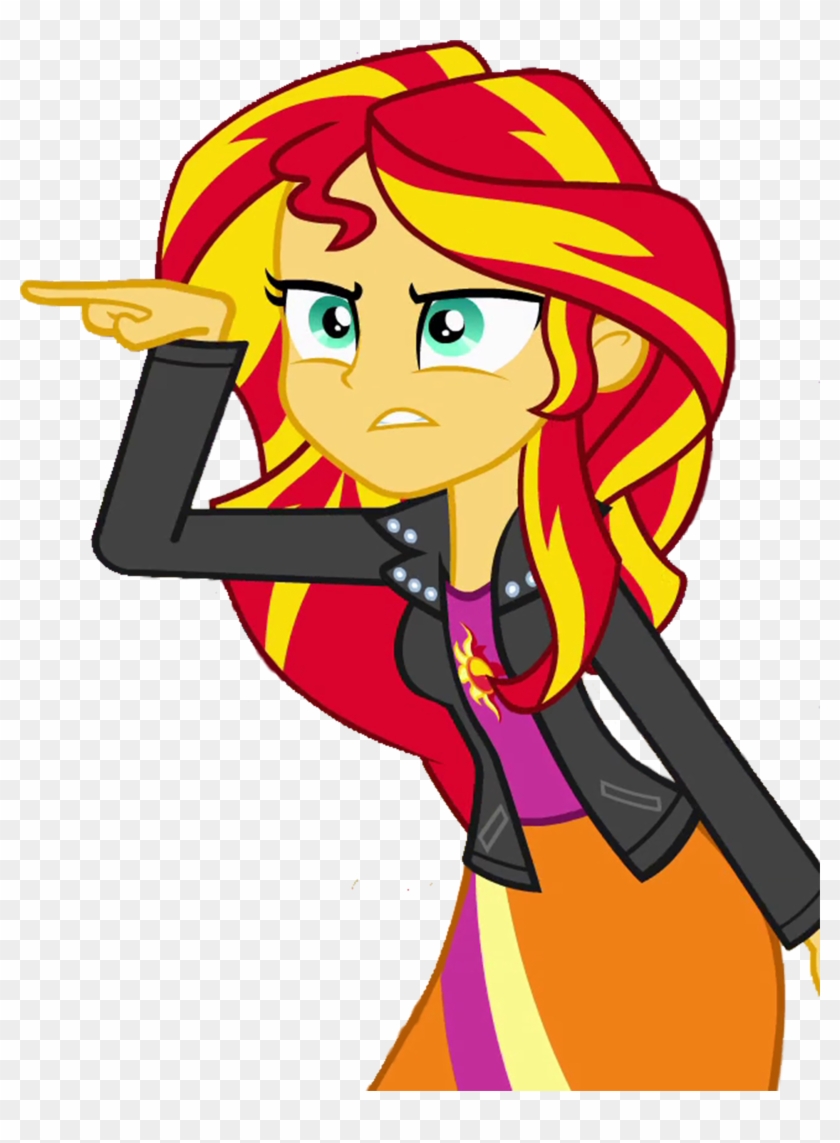 Sunset Shimmer Pointing By Ytpinkiepie2 - Mlp Eg Sunset Shimmer #367518