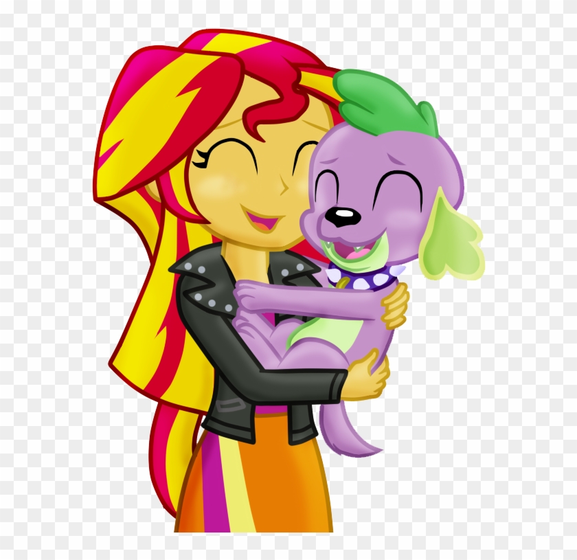 Majkashinoda626, Clothes, Cute, Dog, Equestria Girls, - Mlp Sunset Shimmer And Spike #367578