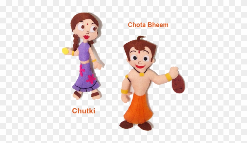 Felt 3d Chhota Bheem & Chutki Personalised Wall Clock - Chota Bheem #367733