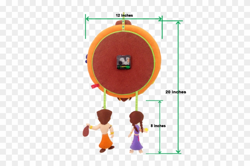 Felt 3d Chhota Bheem & Chutki Personalised Wall Clock - Chhota Bheem #367760