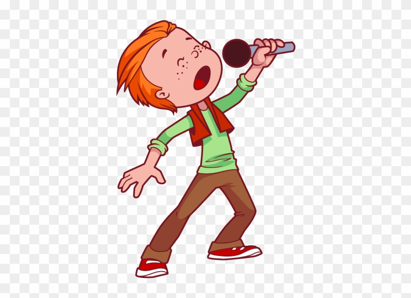 Microphone Singing Cartoon Illustration - Microphone Singing Cartoon  Illustration - Free Transparent PNG Clipart Images Download