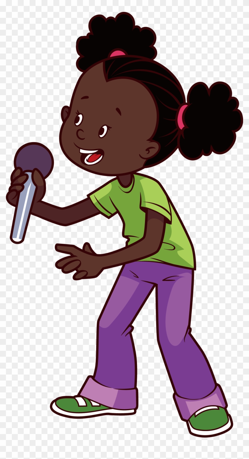 Microphone Singing Cartoon Illustration - Microphone Singing Cartoon Illustration #367882