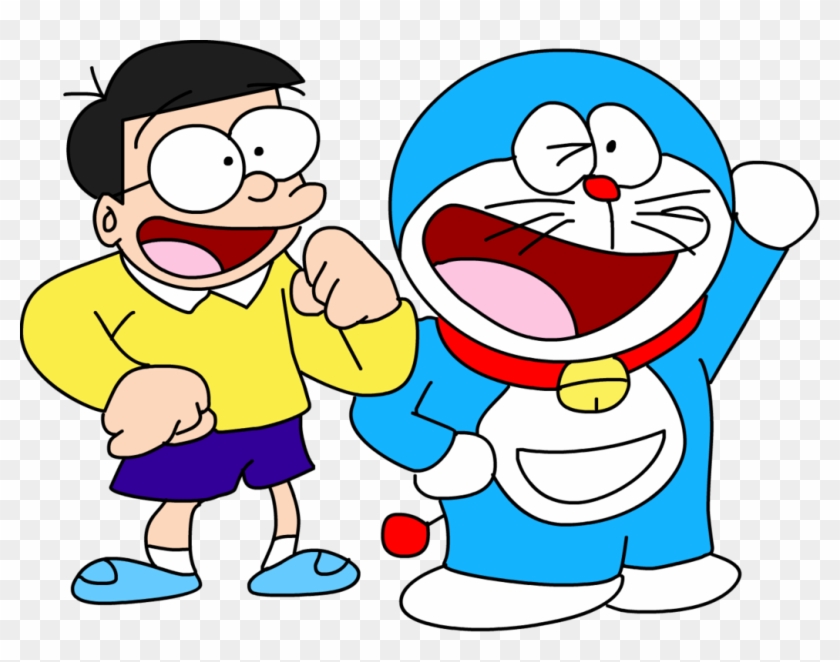 Image Of Doraemon With Nobita In Standing Pose - Doraemon And Nobita Png #367820