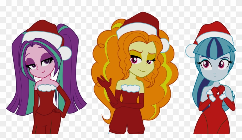 Adagio Dazzle, Aria Blaze, Artist - Equestria Girls Christmas Png #367924
