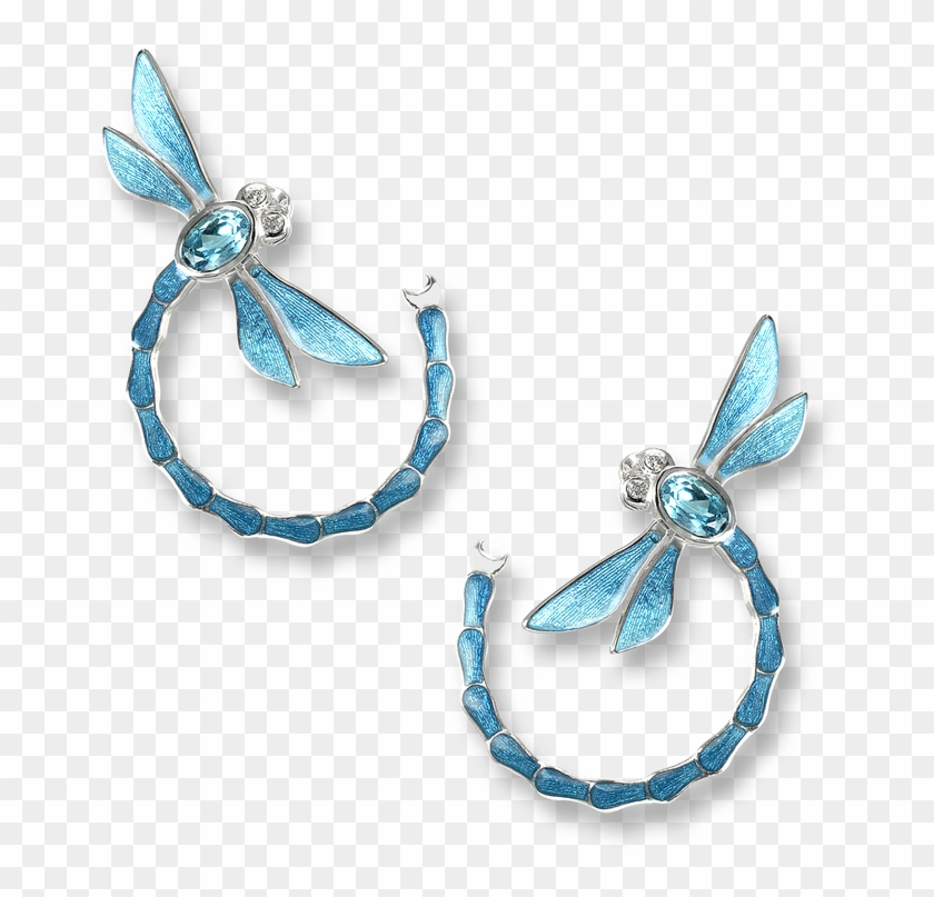 Nicole Barr Designs Sterling Silver Dragonfly Stud - Blue Dragonfly Stud Earrings - Sterling Silver #368222