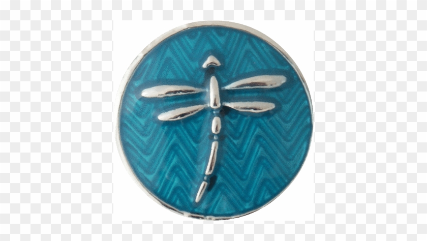 Snap Charm Dragonfly Turquoise Metal Background 20mm - 1 Pc 18mm Blue Dragonfly Enamel Silver Snap Candy Charm #368240