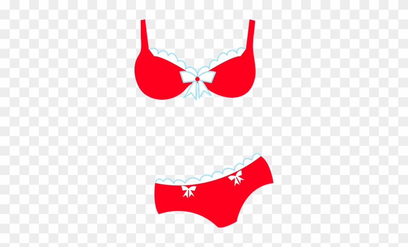 Chá De Lingerie - Red Bra Clip Art #368283