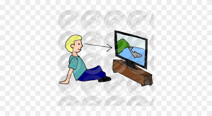 Watch Tv Picture For Classroom / Therapy Clipart - Television #368332