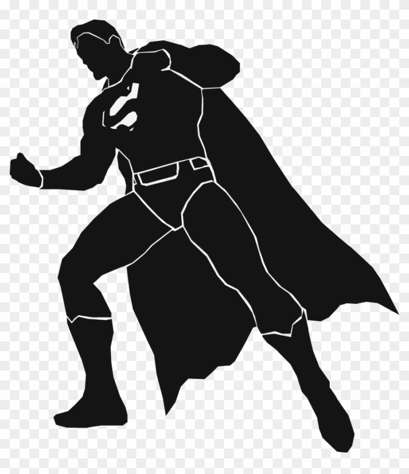 Flying Superhero Silhouette Png Download - Kombat Vs Dc Universe Superman #368349