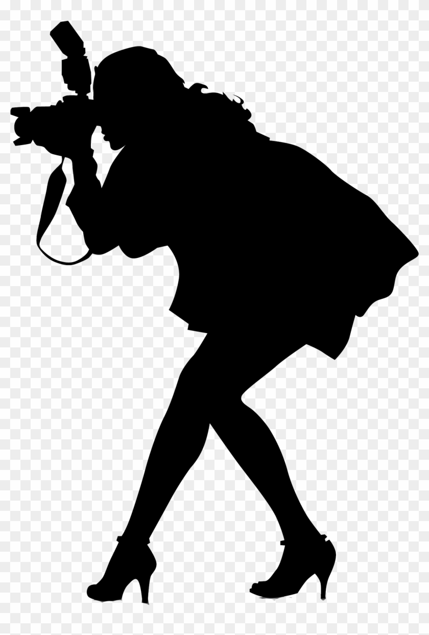 Clipart Woman Photographer - Female Photographer Silhouette #368359