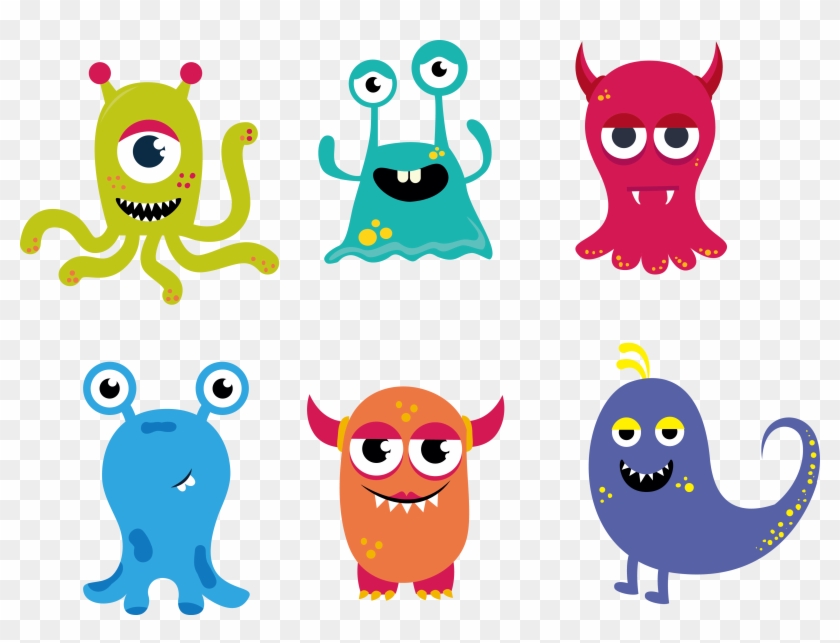 Cartoon Monster Drawing - Little Monster Vector #368376