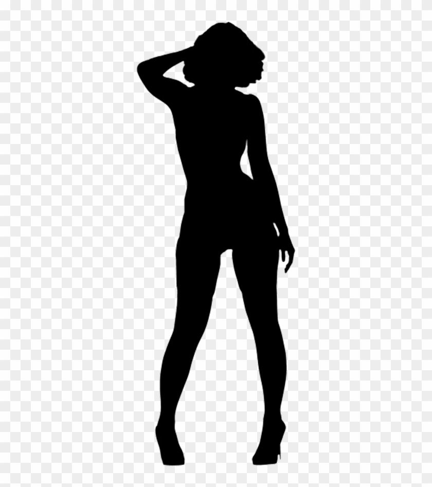 Woman In Dress Silhouette Png - Silhouette #368380