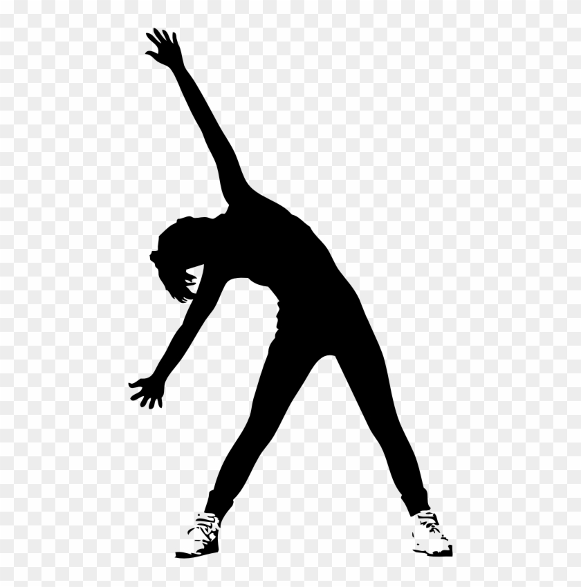 Female Athlete Silhouette Clipart - Silhouettes Of People Exercising #368418