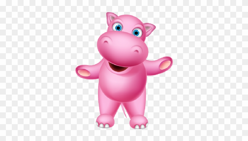 Hippopotamus Pink Cartoon Clip Art Images - Cartoon Hippo Standing #368568