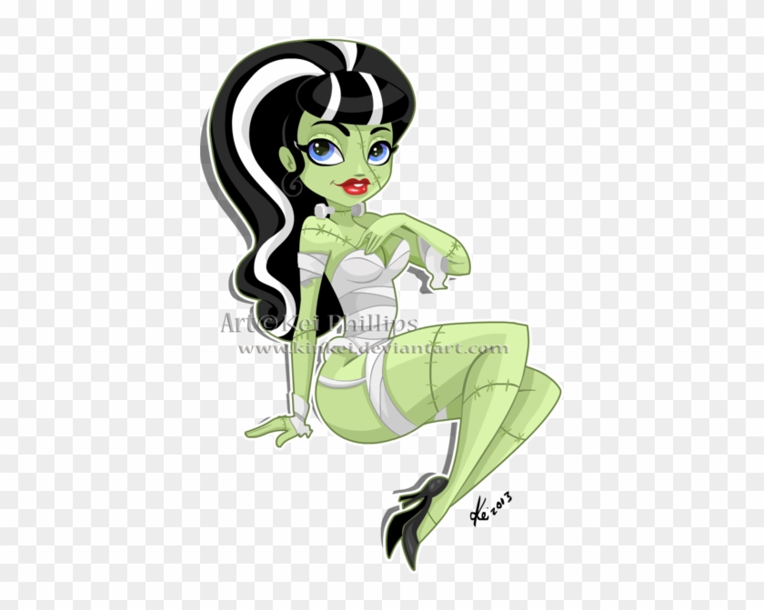 Girl Frankenstein Cartoon - Bride Of Frankenstein Cartoon Pinup #368591