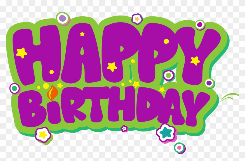 Cigarette Clipart Happy Birthday - Purple And Green Birthday #368597