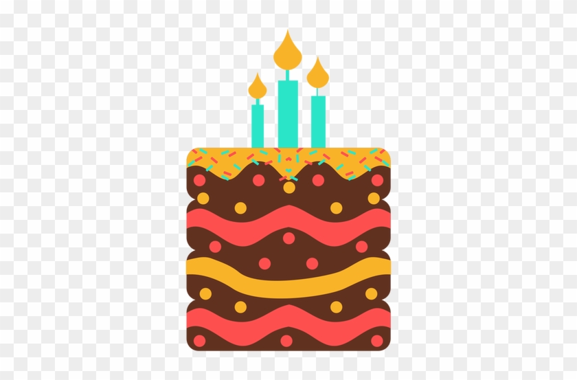 Three Candles Birthday Cake Transparent Png - Velas De Cumpleaños Png #368607