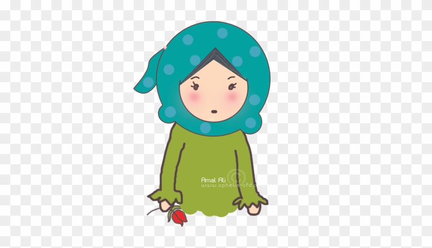 Nice Cute Cartoon Muslimah Cartoon Girl Muslimah Cake - Muslim #368670