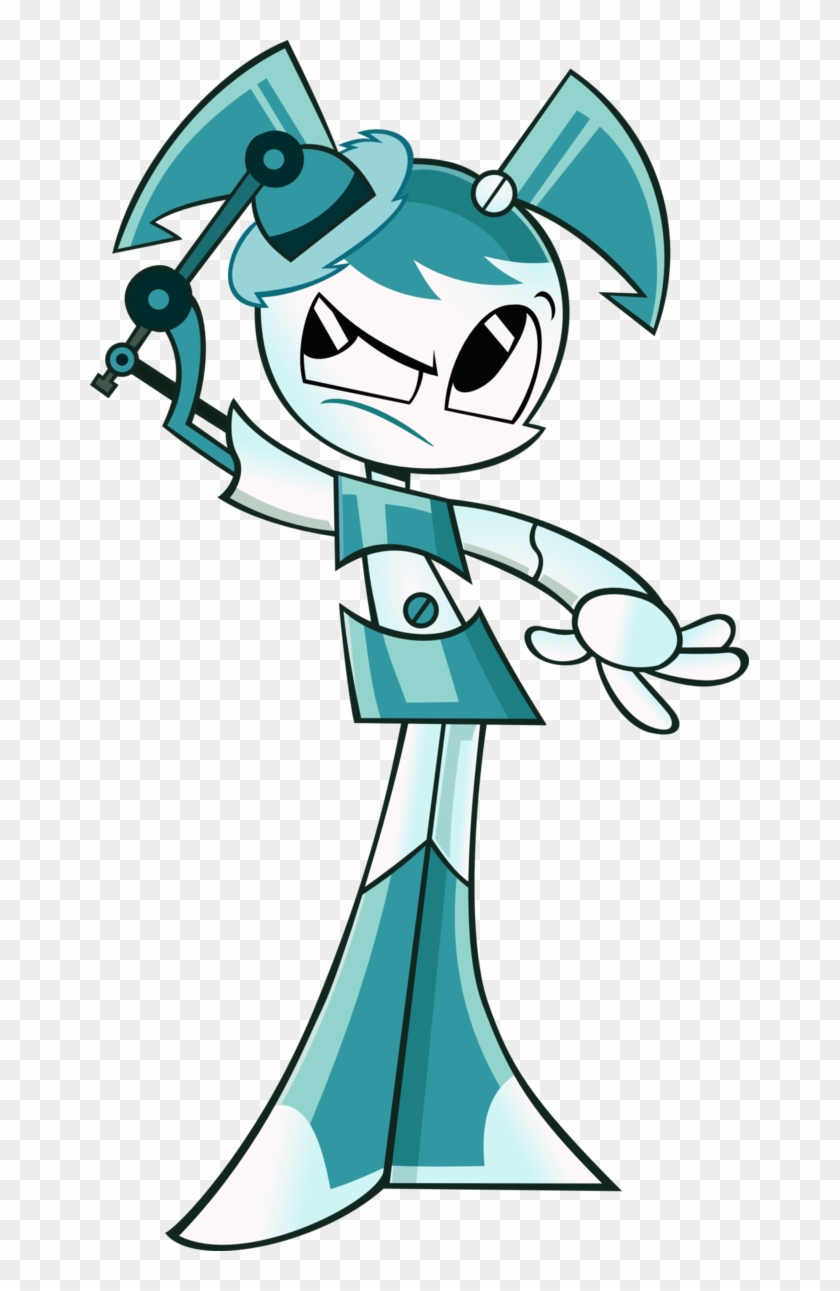 Cartoon, Girl, And Robot Image - My Life As A Teenage Robot Png #368673