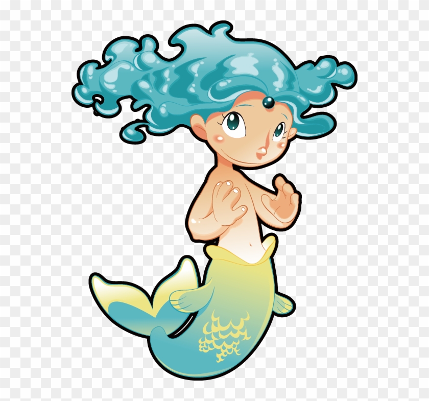 Mermaid Cartoon Sticker Clip Art - Mermaid Cartoon Sticker Clip Art #368697