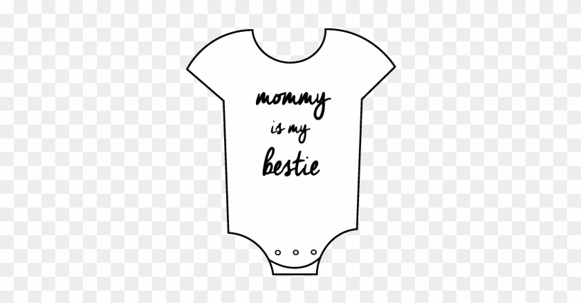 "mommy Is My Bestie" Babygrow - Americanflat Motivated Its Monday But That's Okay Framed #368680