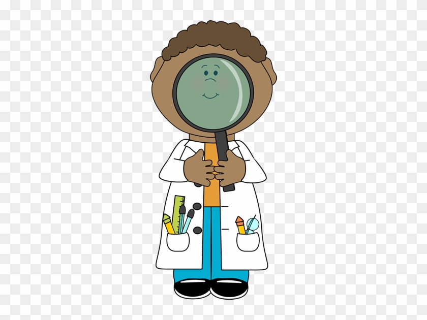 Scientist With Big Magnifying Glass - Science Center Clip Art #368768