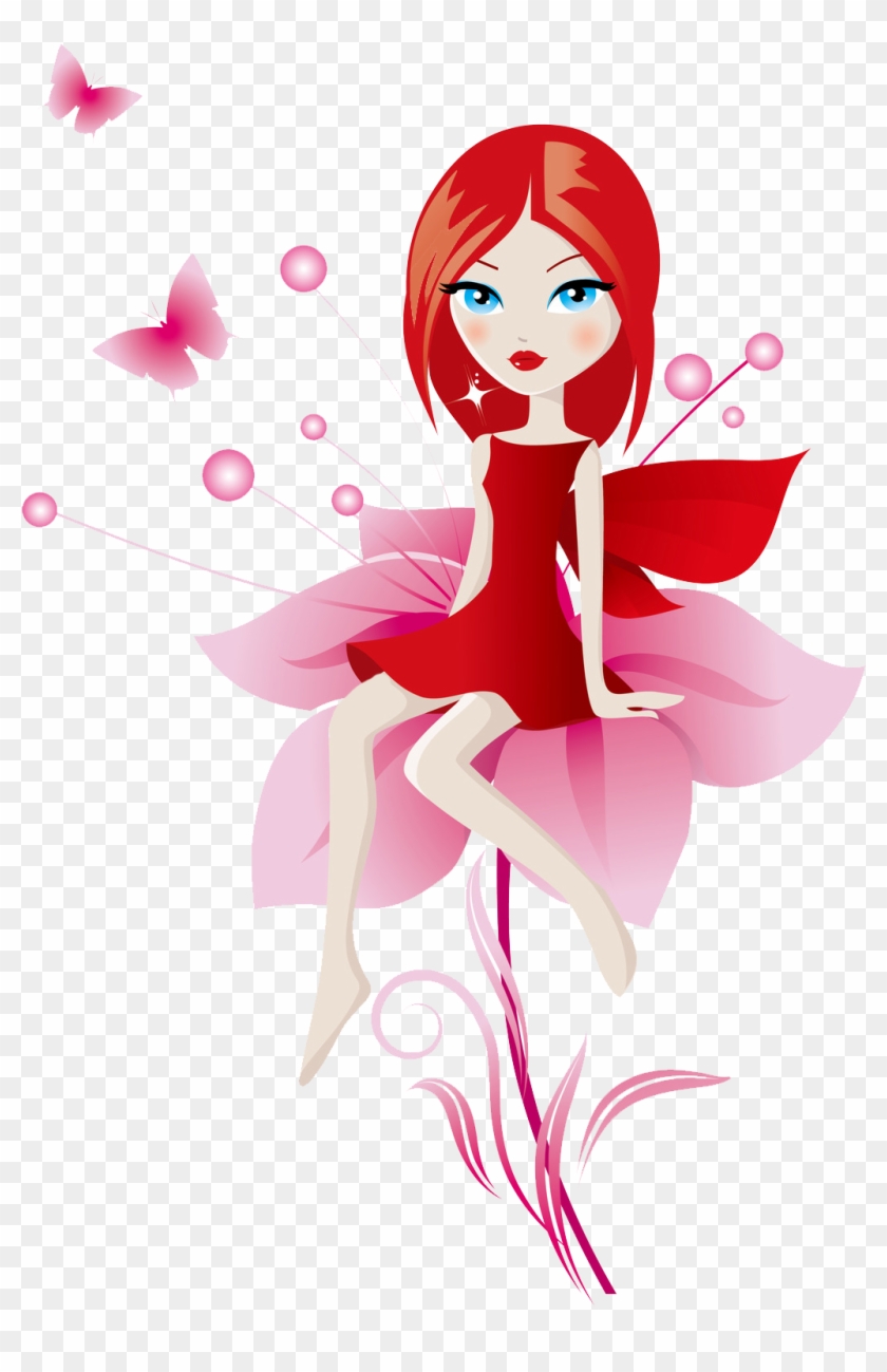 Cartoon Beautiful Flower Fairy - Cartoon Beautiful Flower Fairy #368989