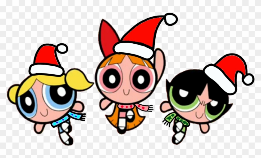 Powerpuff Girls Wear Christmas Hat And Winter Clothes - Powerpuff Girls Wear Christmas Hat And Winter Clothes #368962