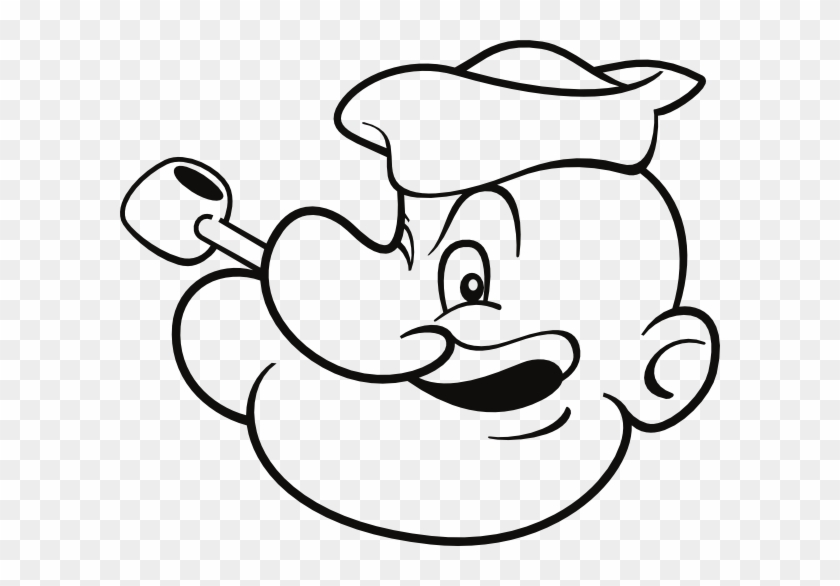 Popeye Black And White Clipart - Popeye Coloring Pages #369082