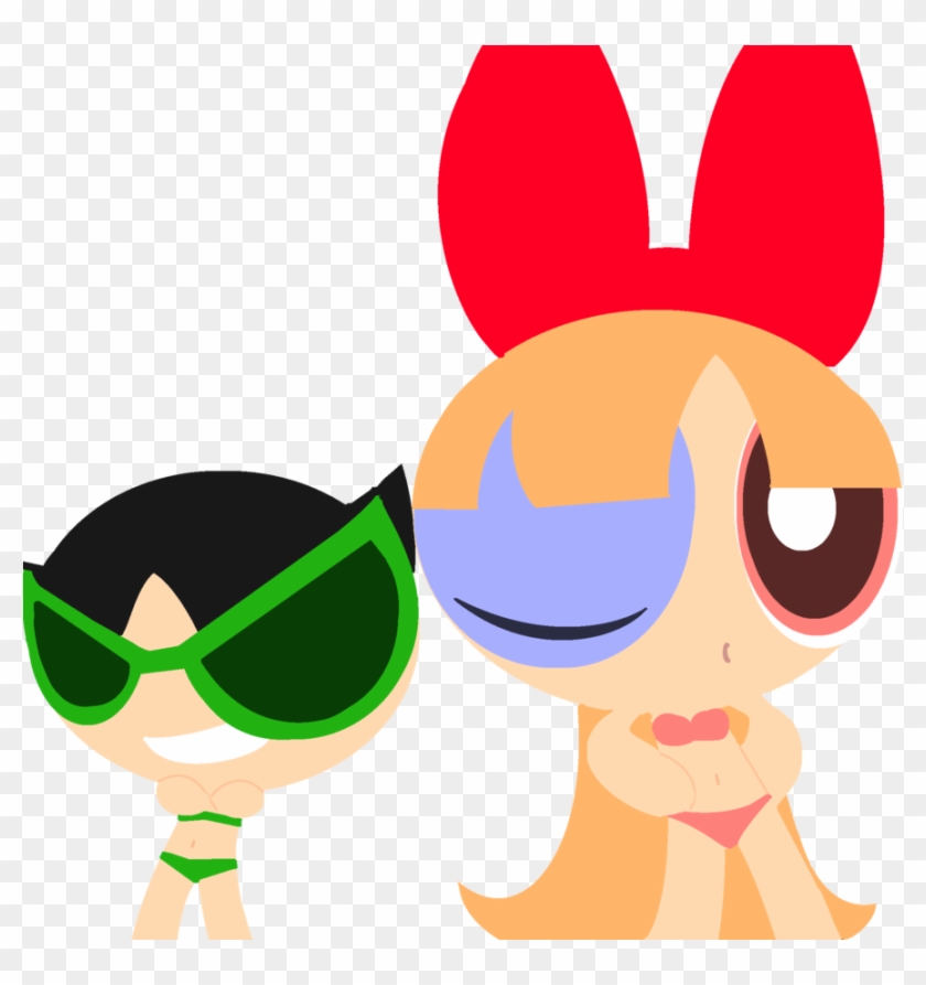 Blossom And Buttercup At The Beach By Xxballisticoxx - Beach Buttercup Powerpuff Girls #369094