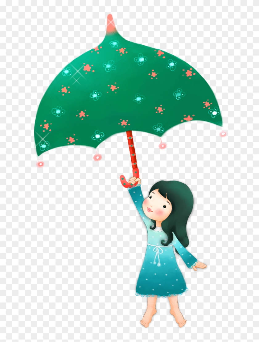 Umbrella Girl Child Cartoon - Umbrella Girl Child Cartoon #369251