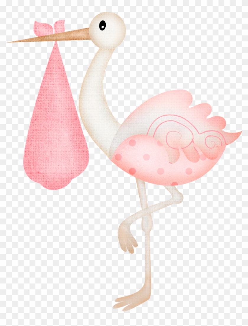 Clip Art - Stork Baby Shower Girl #369205