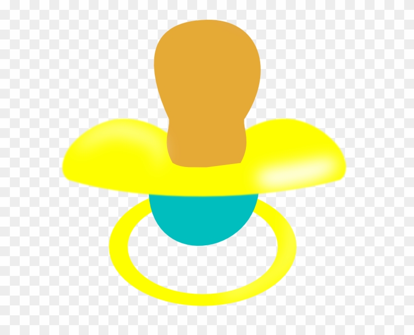 Yellow And Blue Pacifier Svg Clip Arts 600 X 600 Px - Pacifier #369261