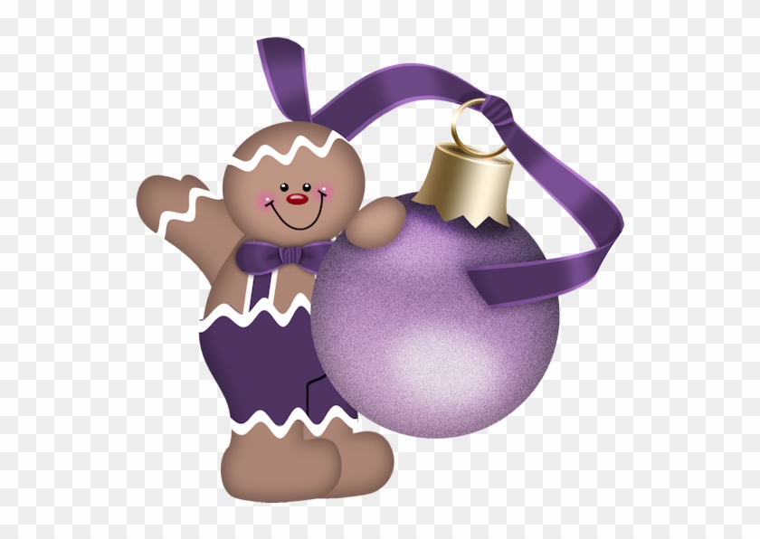 Gingerbread - Purple Christmas Clipart #369391