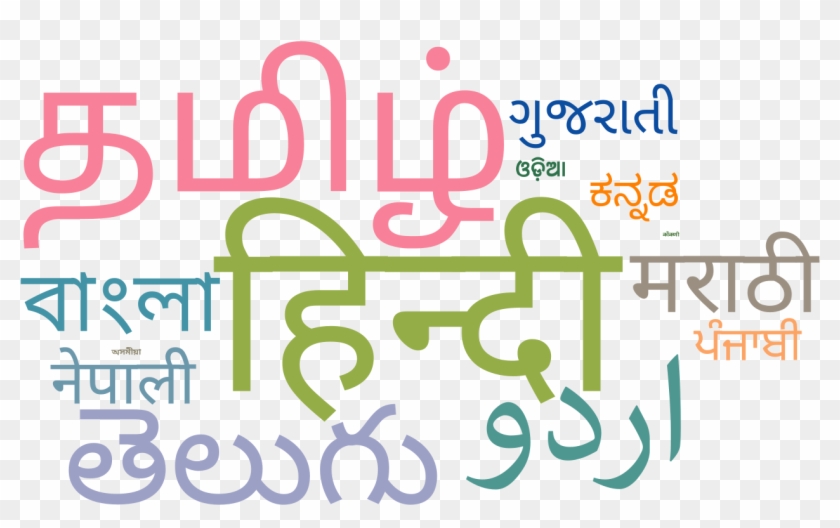 Indian Language Wikipedias Word Cloud Based On Number - Thank You In Indian Languages #369394