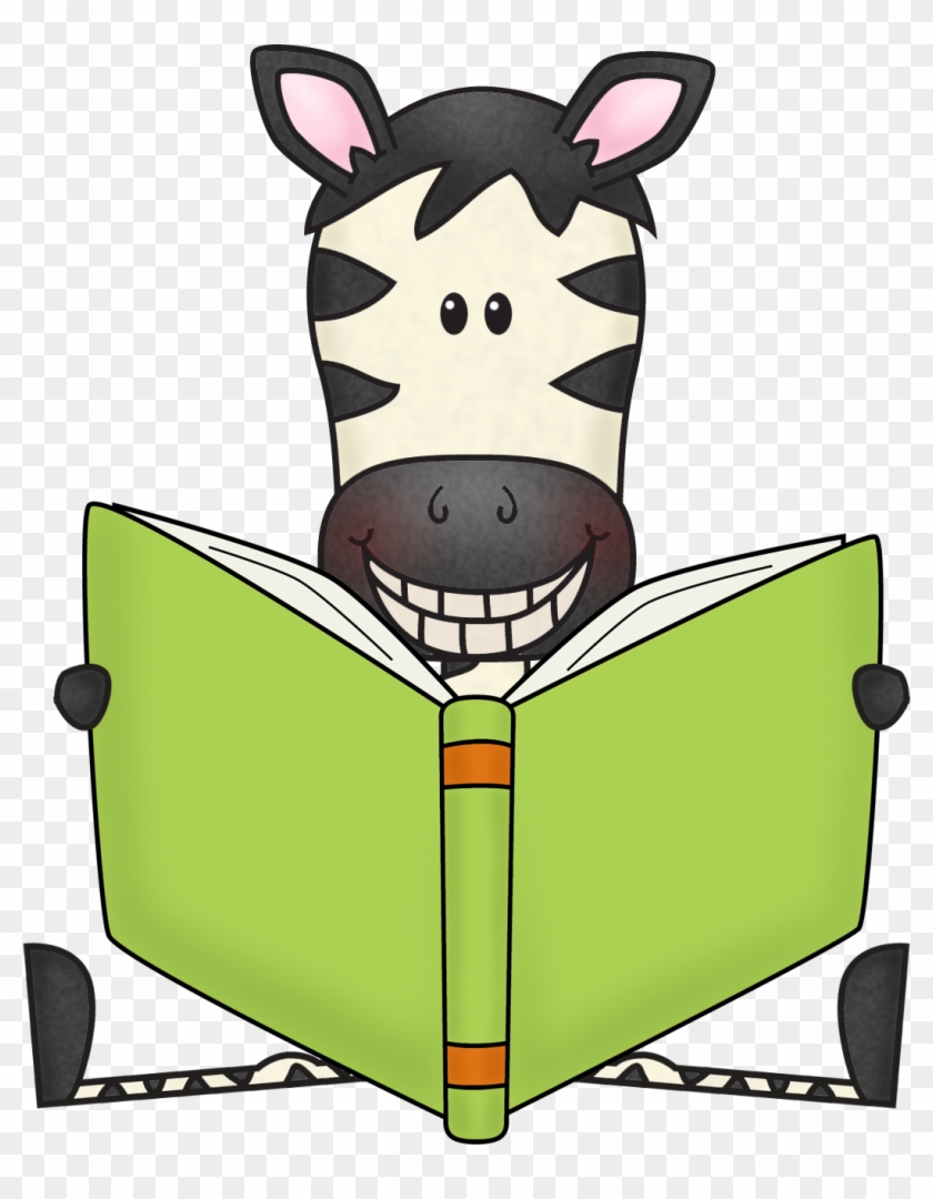 Zany Zebra Reading Fun Clip Art - Zebra With Book Clip Art #369414