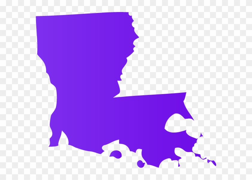 Louisiana Clipart Transparent - State Of Louisiana Purple #369436