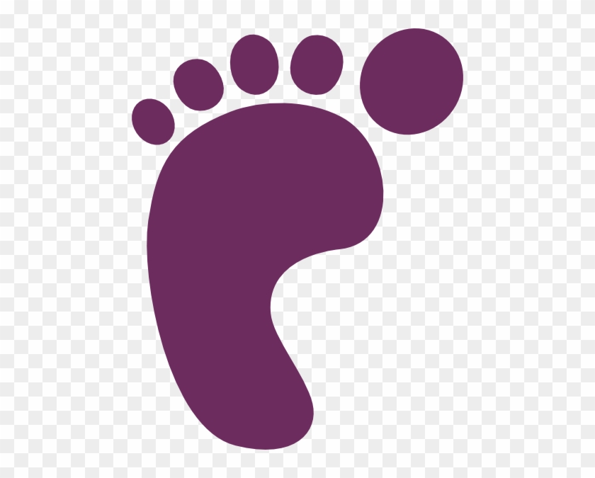 Purple Foot Clip Art - Foot Print Png #369470