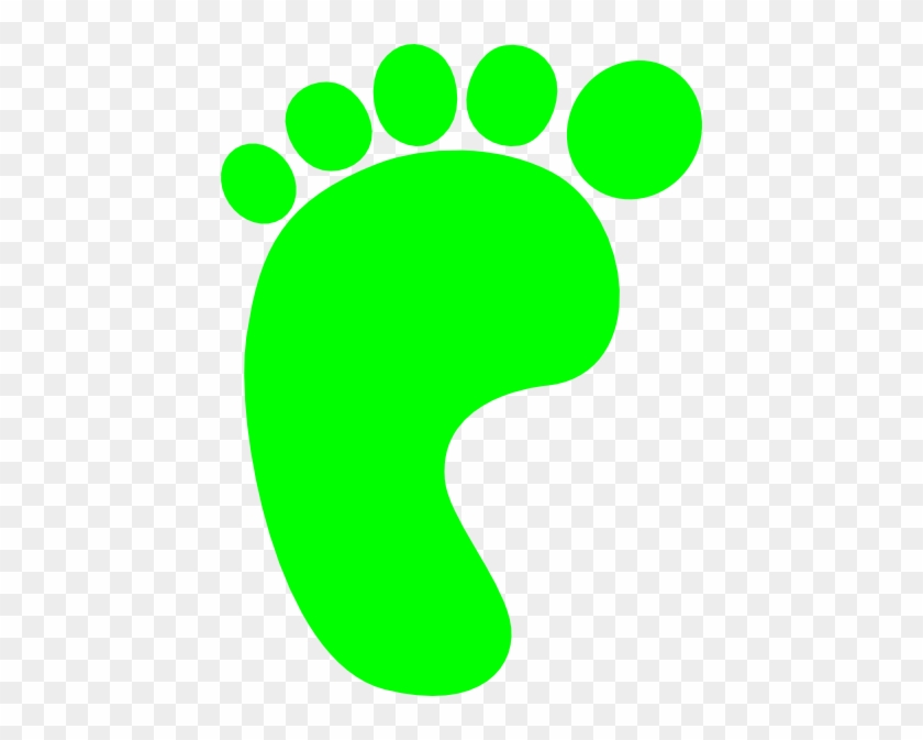 Green Left Foot Clip Art - Green Foot Clip Art #369478