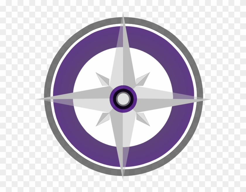 Purple Compass Rose Graphic Clip Art - Felicity Party #369483