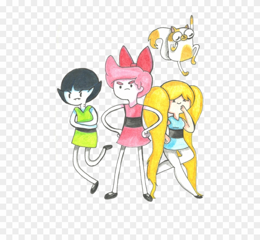 Be Cool, Blossom, And Blue Image - Powerpuff Girls Adventure Time #369487