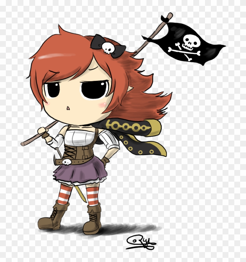 Pirate Girl By Ryhmozillafirefox - Cartoon - Free Transparent PNG Clipart  Images Download