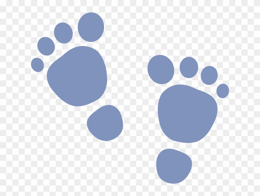Footprint, Baby, Blue, Boy, Feet, Steps, Birth, Newborn - Baby Feet Clip Art #369580